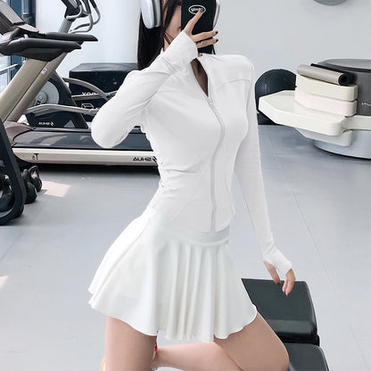 Women's Slim-Fit Long-Sleeve Training Top – Lightweight Running & Yoga Layer
