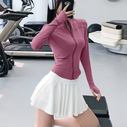 Women's Slim-Fit Long-Sleeve Training Top – Lightweight Running & Yoga Layer