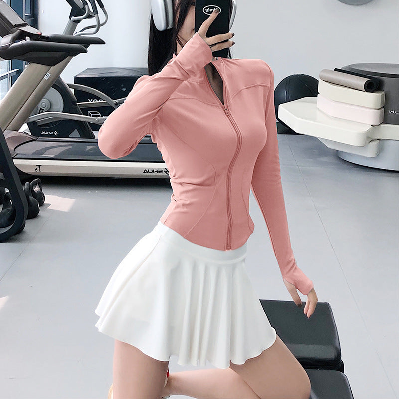 Women's Slim-Fit Long-Sleeve Training Top – Lightweight Running & Yoga Layer