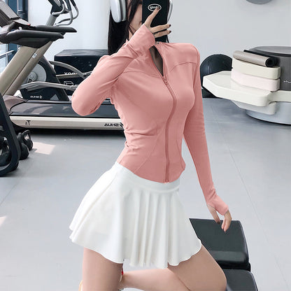 Women's Slim-Fit Long-Sleeve Training Top – Lightweight Running & Yoga Layer
