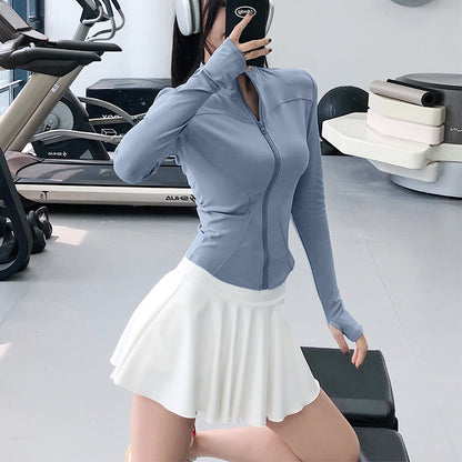 Women's Slim-Fit Long-Sleeve Training Top – Lightweight Running & Yoga Layer