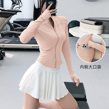 Women's Slim-Fit Long-Sleeve Training Top – Lightweight Running & Yoga Layer