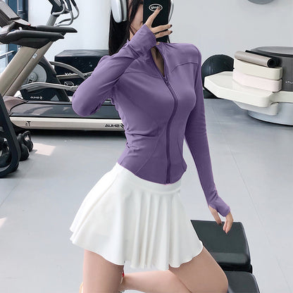 Women's Slim-Fit Long-Sleeve Training Top – Lightweight Running & Yoga Layer