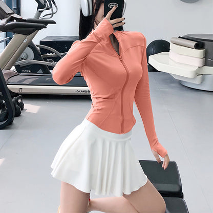 Women's Slim-Fit Long-Sleeve Training Top – Lightweight Running & Yoga Layer