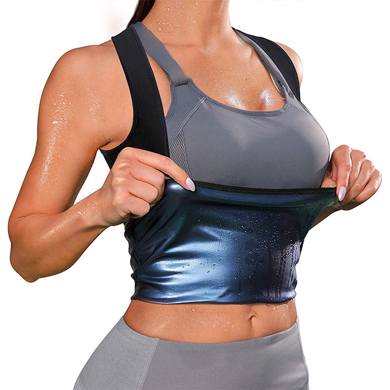 Women's Waist-Shaping Sweat Vest – Sauna Workout Top for Core Sessions