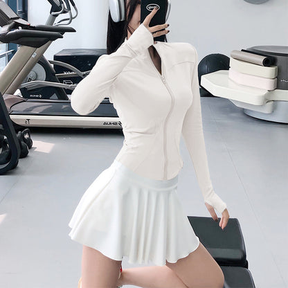 Women's Slim-Fit Long-Sleeve Training Top – Lightweight Running & Yoga Layer