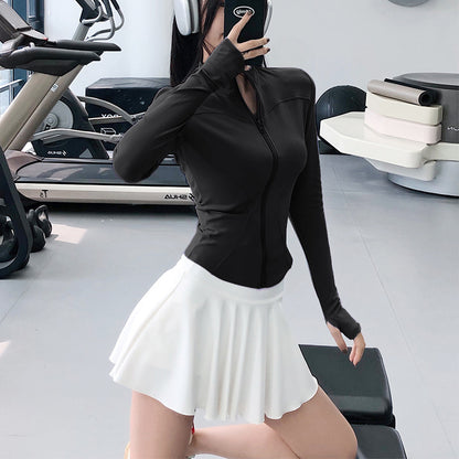 Women's Slim-Fit Long-Sleeve Training Top – Lightweight Running & Yoga Layer