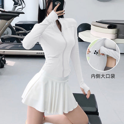 Women's Slim-Fit Long-Sleeve Training Top – Lightweight Running & Yoga Layer