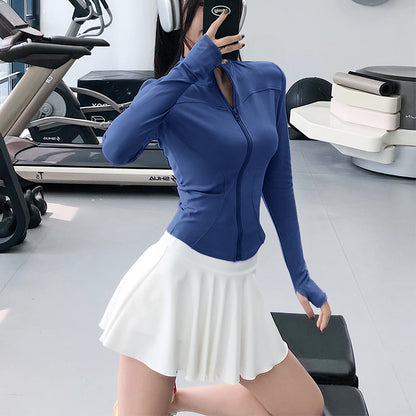 Women's Slim-Fit Long-Sleeve Training Top – Lightweight Running & Yoga Layer
