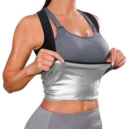 Women's Waist-Shaping Sweat Vest – Sauna Workout Top for Core Sessions