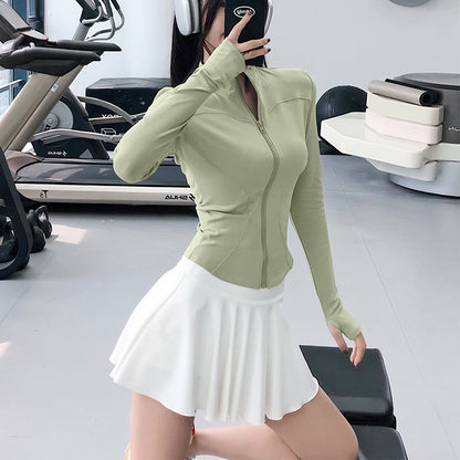 Women's Slim-Fit Long-Sleeve Training Top – Lightweight Running & Yoga Layer